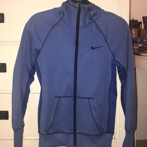 Nike blue zip up hoodie